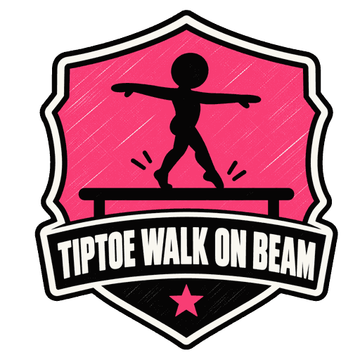 Tiptoe Walk on Beam award, not earned yet